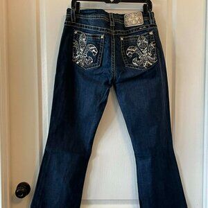 Vtg. Miss Me Bedazzled Women's Mid Rise Bootcut Jeans size 33